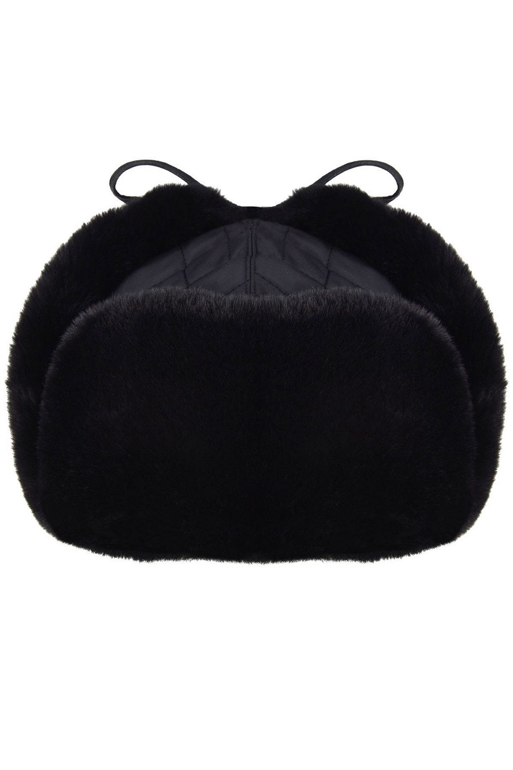Kangol Quilted Trapper Cap Fellmütze, Schwarz