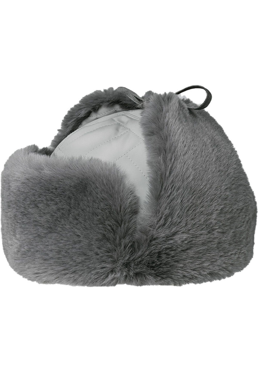 Kangol Quilted Trapper Cap Fellmütze, Grau