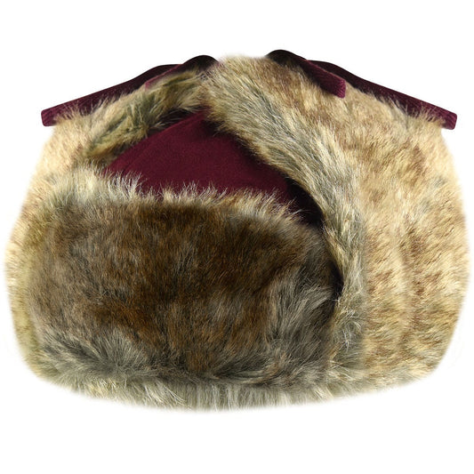 Kangol Ushanka Cap Fellmütze, Rot