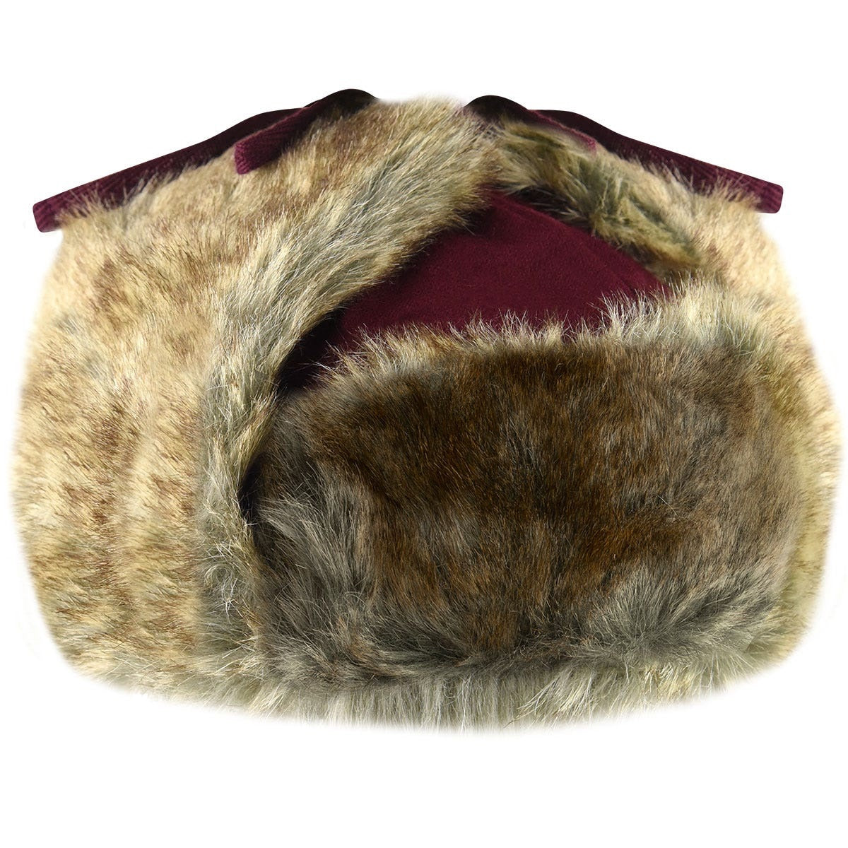 Kangol Ushanka Cap Fellmütze, Rot