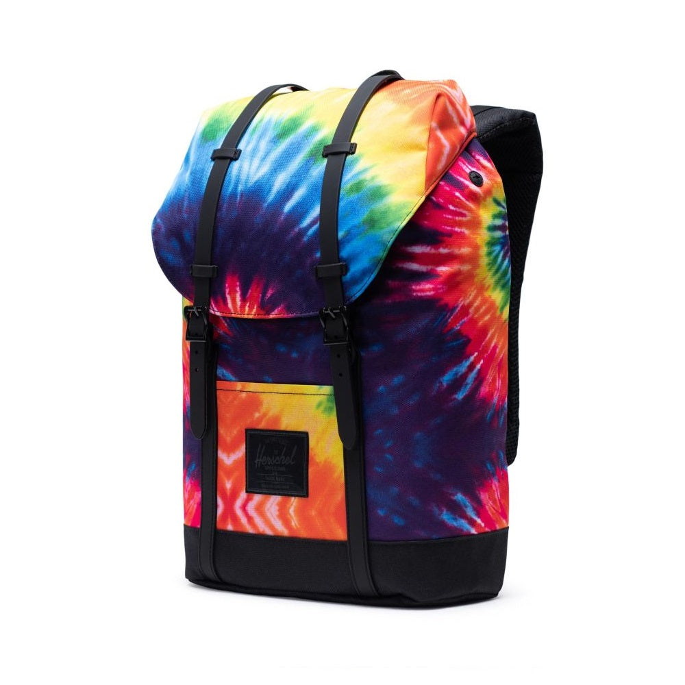 Herschel rucksack retreat rainbow tie dye, Rot