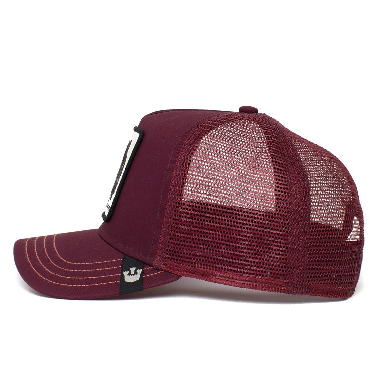 Goorin Bros trucker black panther cap, Maroon