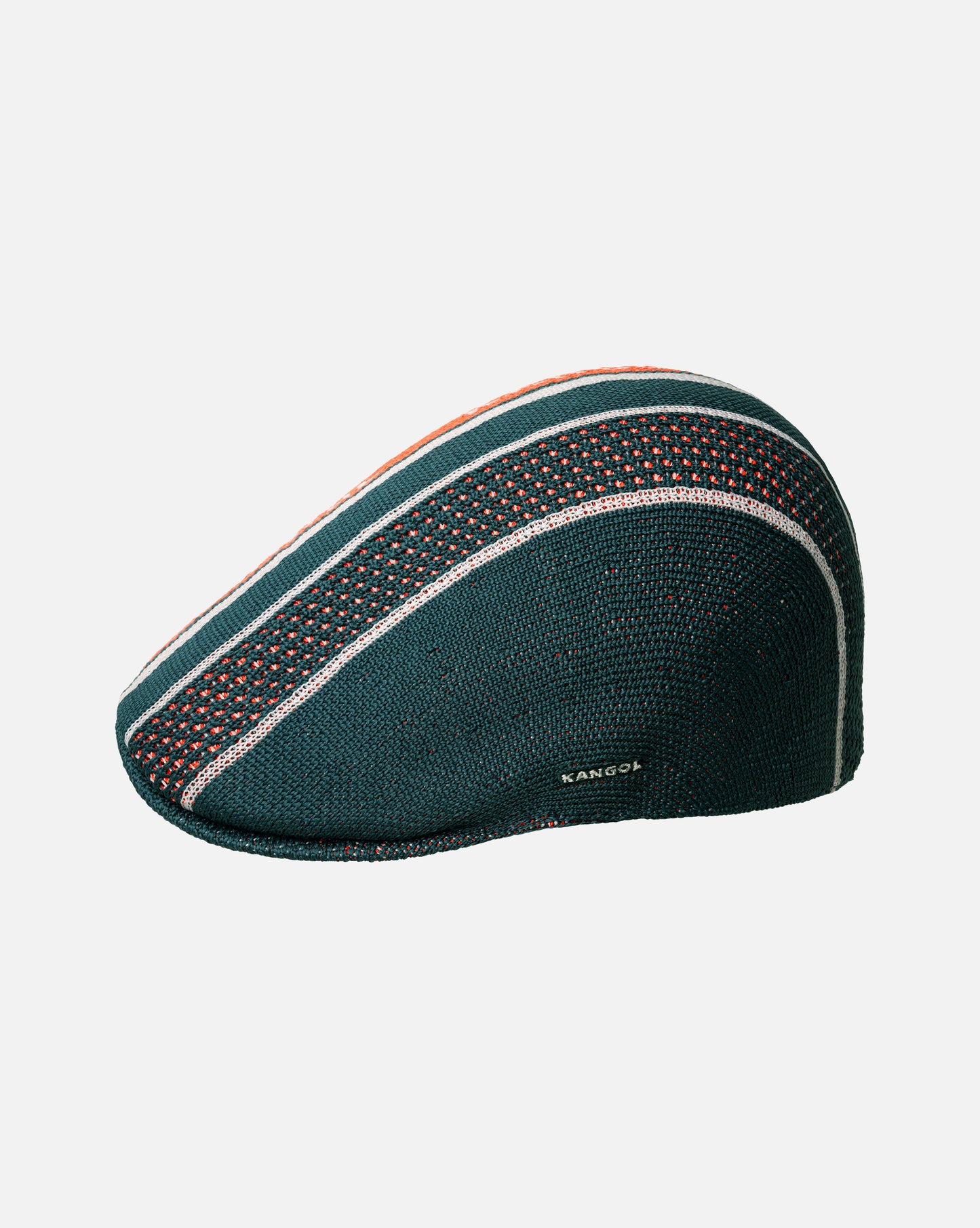 Kangol Tropic Game Stripe 507 flatcap, Teal Grün