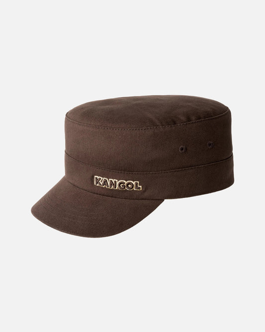 Kangol twill army cap, Braun