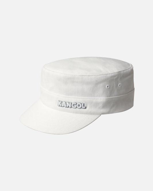 Kangol twill army cap, Weiß