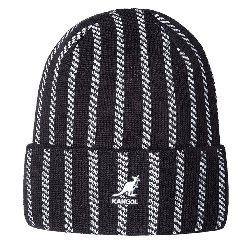 Kangol twist stripe Muetze, Schwarz