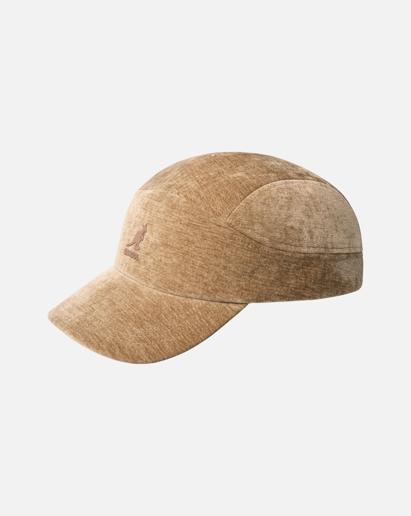Kangol Velvet 5 panel cap, Braun