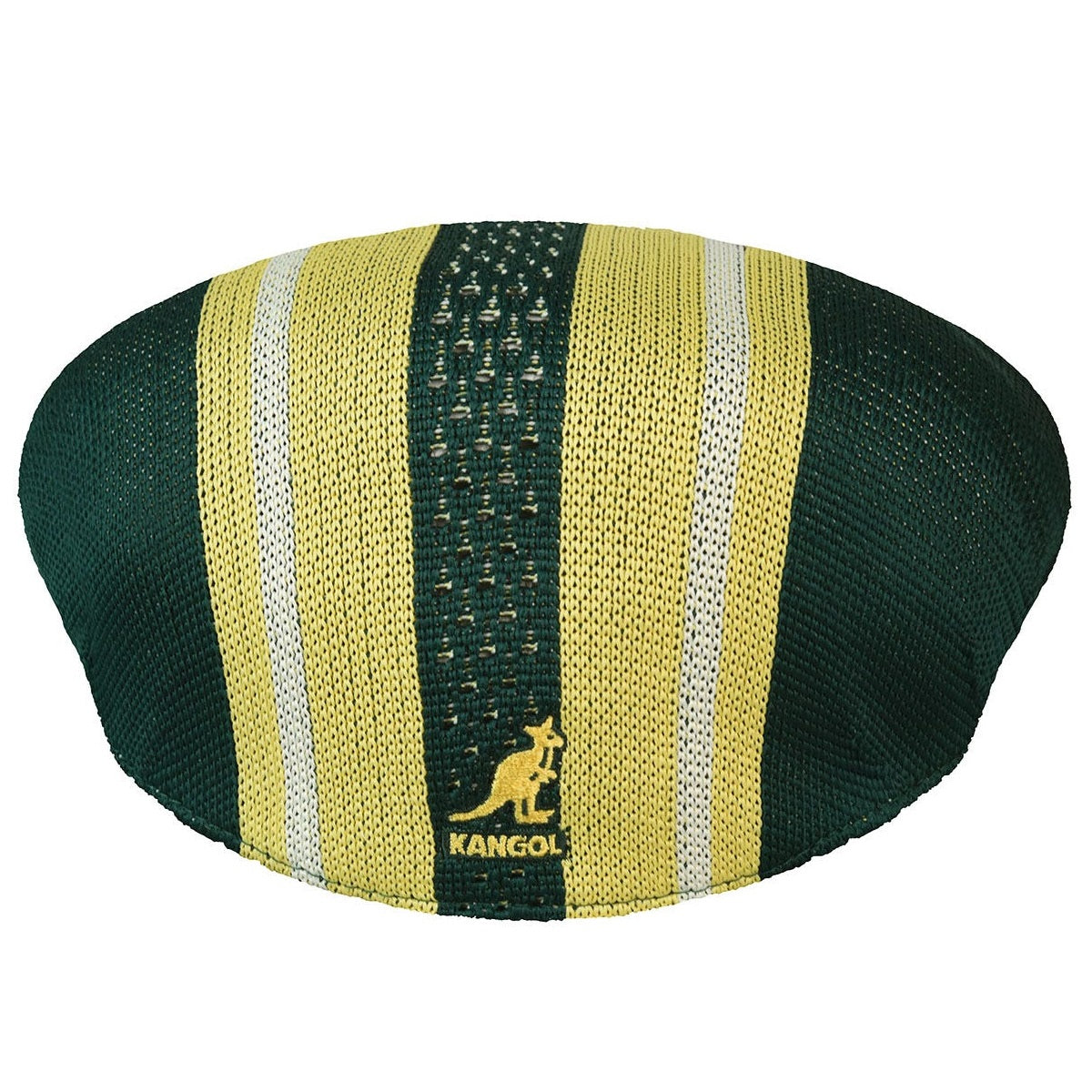 Kangol vented stripe 504 flatcap, Grün