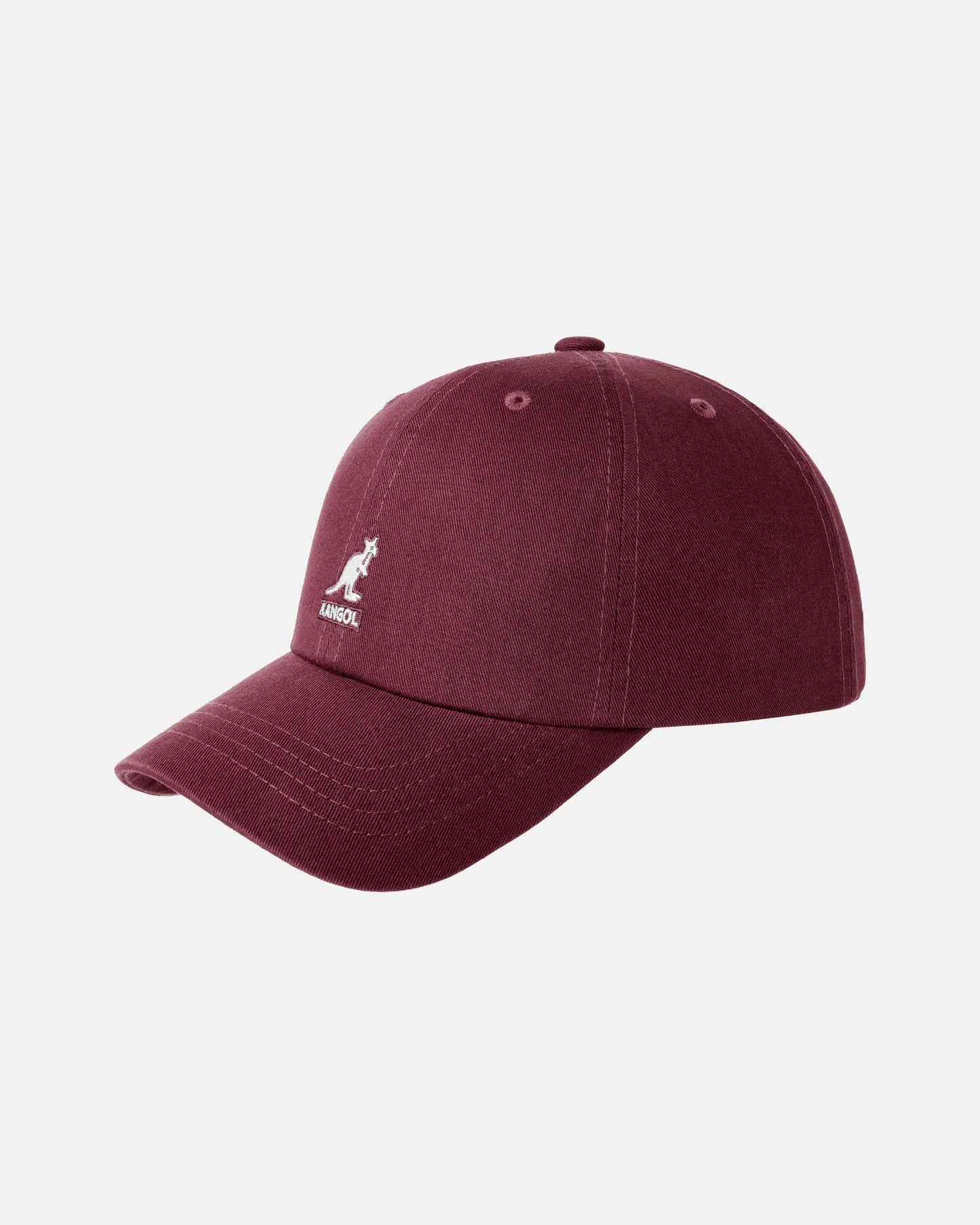 Kangol washed cotton adjustable baseball cap, Bordeaux Rot
