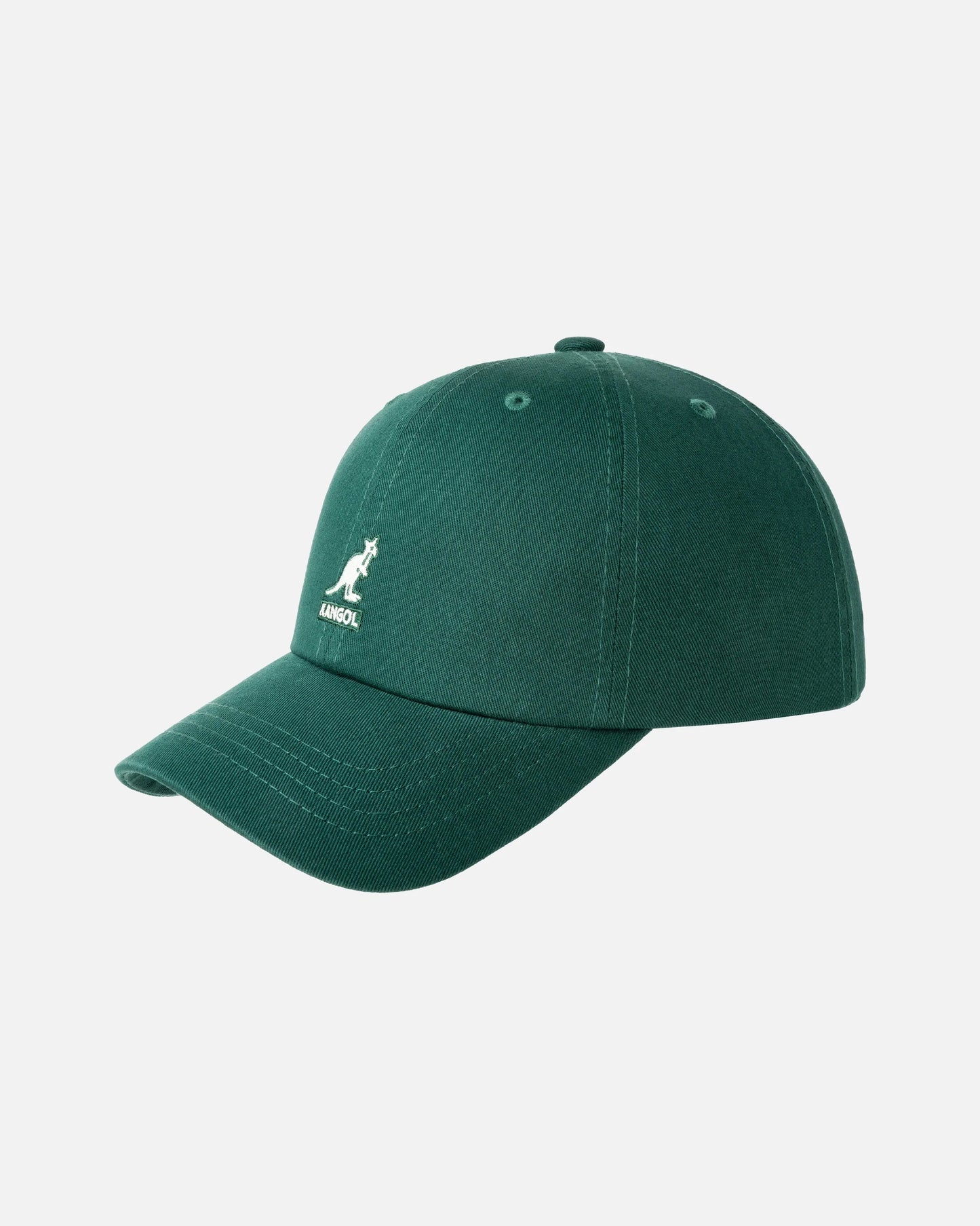 Kangol washed cotton adjustable baseball cap pine, Grün