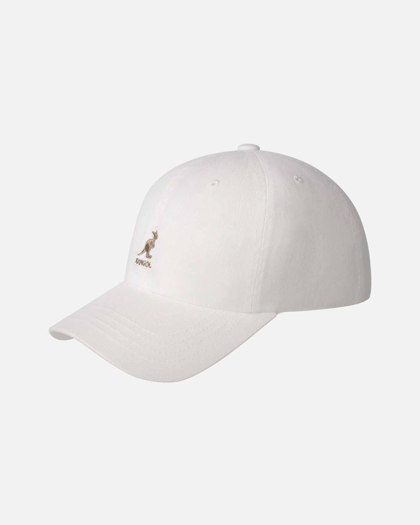 Kangol washed cotton adjustable baseball cap, Weiß