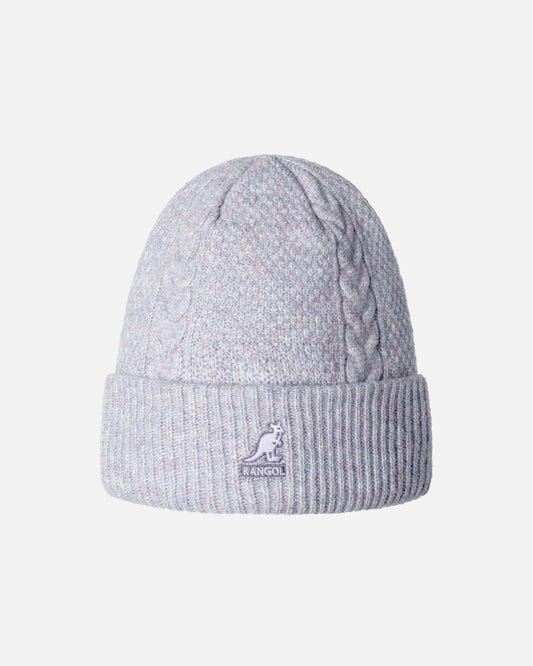 Kangol cable wool Muetze, Grau