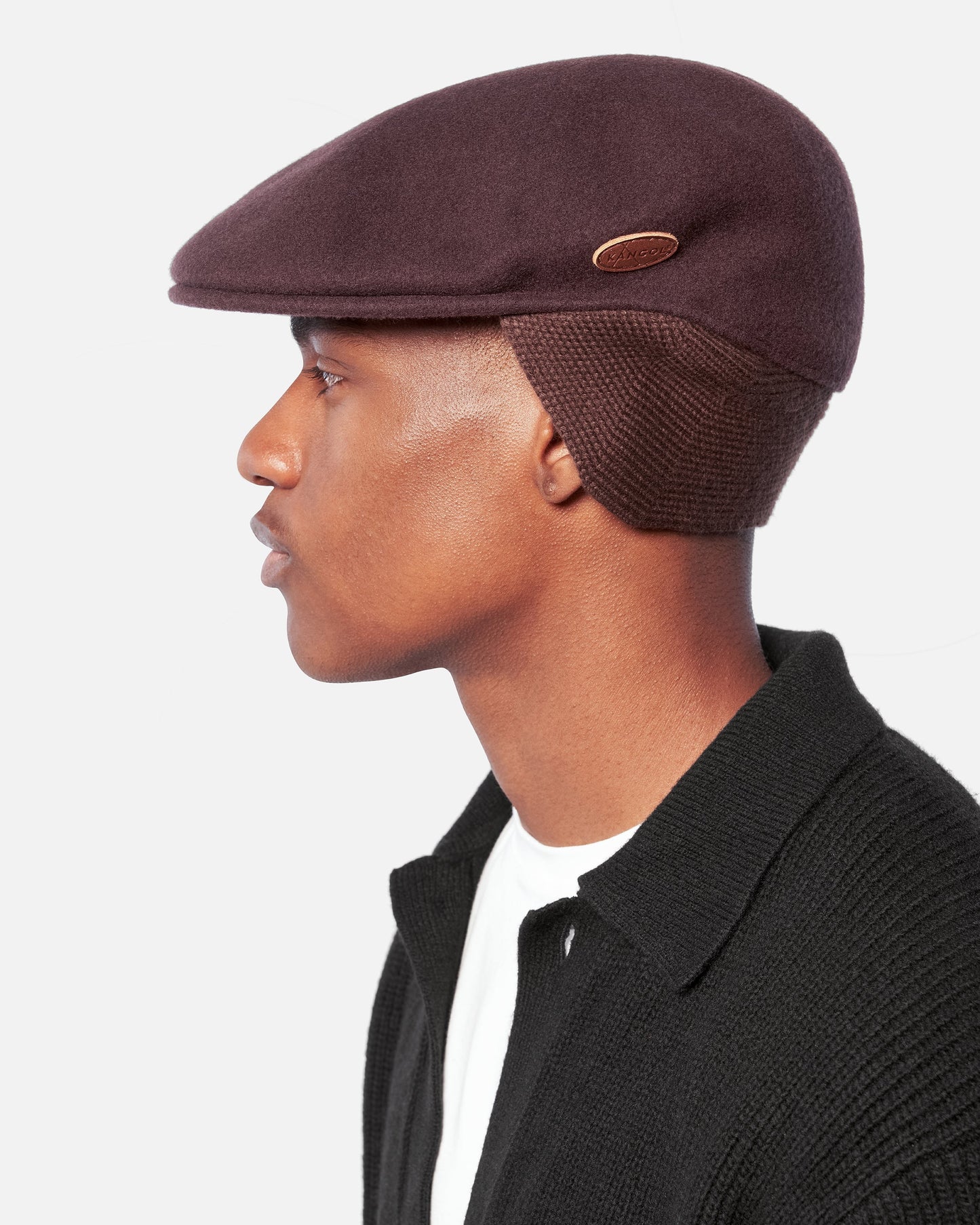 Kangol schiebermütze wolle 504 earlap flatcap, Braun