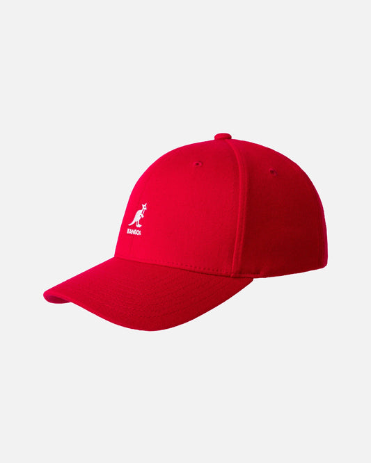 Kangol wool flexfit baseball cap, Rot