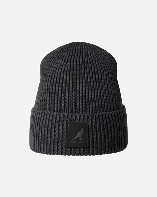 Kangol, Strickmütze patch pullon, Schwarz
